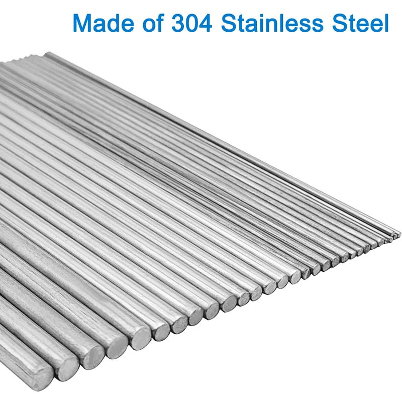 CKANDAY 30 Pcs 6 Sizes 1mm, 1.5mm, 2mm, 2.5mm, 3mm, 4mm x Length 100mm (3.93 Inch) 304 Stainless Steel Round Rod, Metal Rod, Metal Solid Shaft Rods for Industry, Metal Working Hobbies and DIY Craft - Image 3